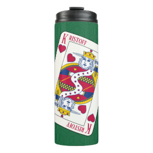 Bouteilles Isothermes King of Hearts Nom personnalisé Carte de jeu