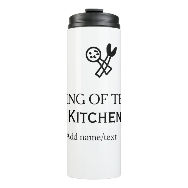Bouteilles Isothermes King of the kitchen chef cooking add name crown ha (Devant)