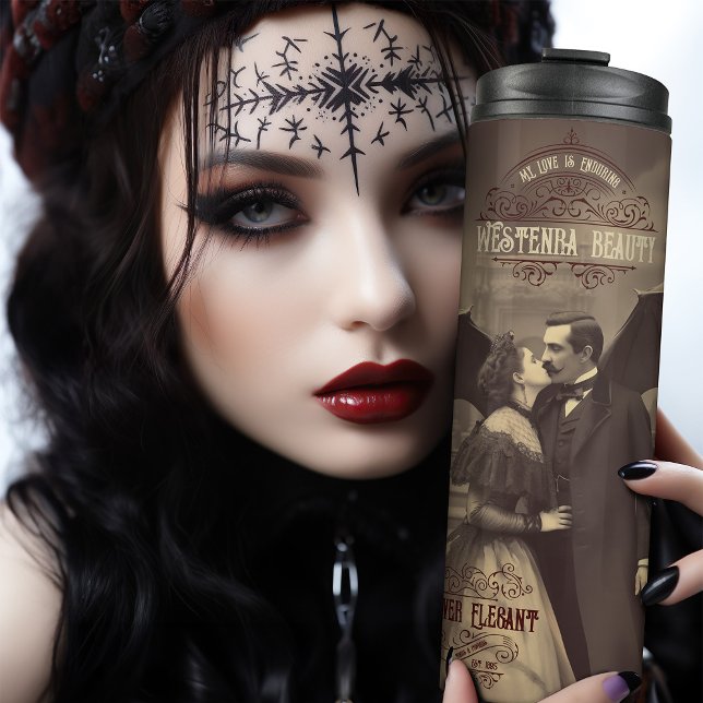 Bouteilles Isothermes La beauté victorienne gothique Kiss de Vlad Dracul (Créateur téléchargé)