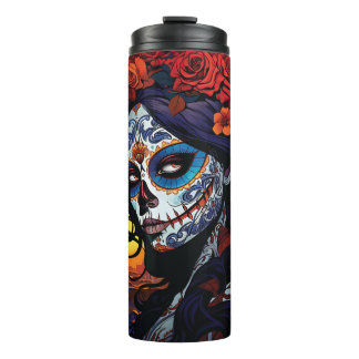 Bouteilles Isothermes La Catrina Calavera Jour de l'Halloween Morte