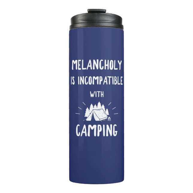 Bouteilles Isothermes La mélancolie Est Incompatible Avec Le Camping (Devant)