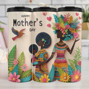 Bouteilles Isothermes La Mère : Fête Vibrante, Florale, Culturelle