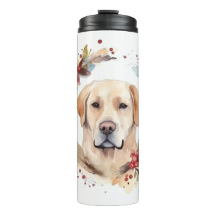 Bouteilles Isothermes Labrador Christmas Wreath Festive Pup
