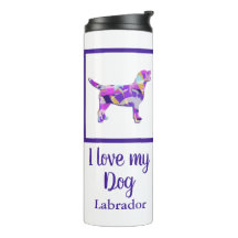 Labrador Retriever Chien Silhouette Purple PY&B