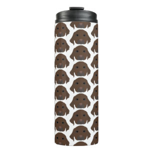 Bouteilles Isothermes Labradors au chocolat sur tombeur