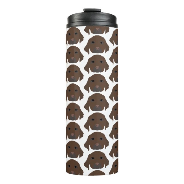 Bouteilles Isothermes Labradors au chocolat sur tombeur (Devant)