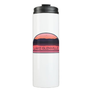 Bouteilles Isothermes Lac Glenville Caroline du Nord Red Sunrise