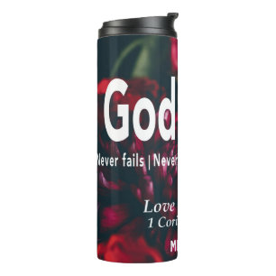 Bouteilles Isothermes L'AMOUR N'ÉCHEC JAMAIS Floral Christian Personnali