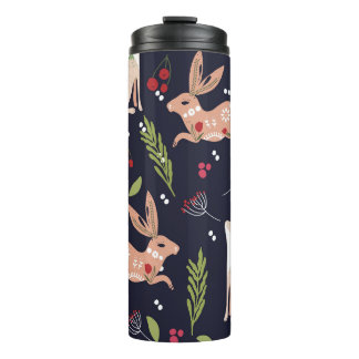 Bouteilles Isothermes Lapin d'art populaire scandinave