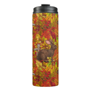 Bouteilles Isothermes Lapin d'automne en rouge