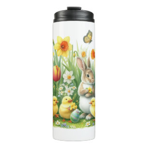 Bouteilles Isothermes lapin/poulet de printemps classique/Vintage
