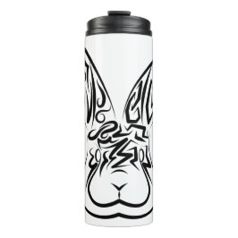 Bouteilles Isothermes Lapin tribal noir et blanc