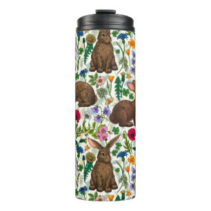 Bouteilles Isothermes Lapins et fleur sauvage
