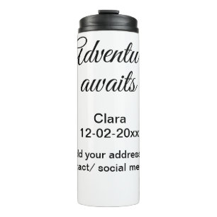 Bouteilles Isothermes L'aventure commence ajouter nom date année lieu