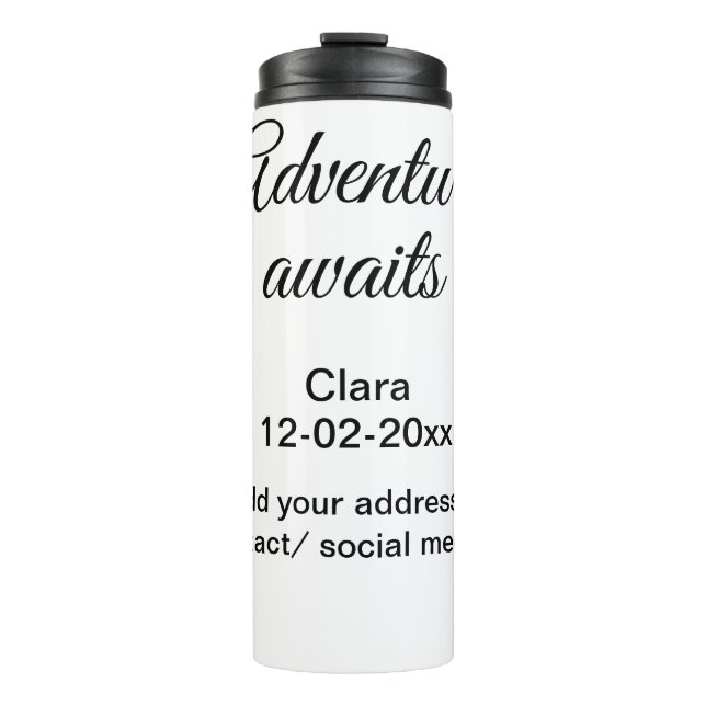 Bouteilles Isothermes L'aventure commence ajouter nom date année lieu (Devant)