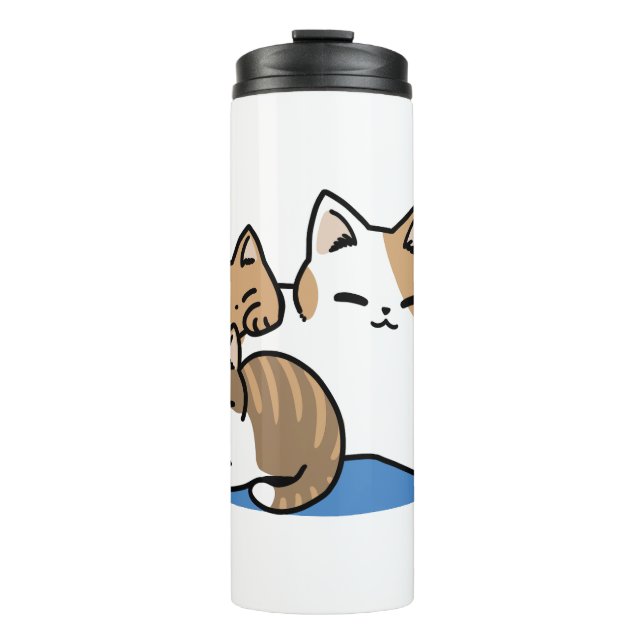 Bouteilles Isothermes Laze Furr Days - Cute Lazy Cats Design (Devant)
