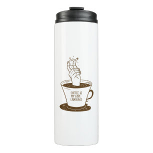 Bouteilles Isothermes Le Café Est Ma Langue D'Amour