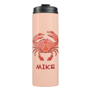 Bouteilles Isothermes Le crabe de style   ajoutent votre nom
