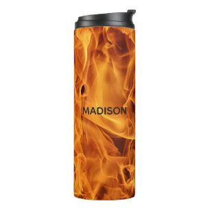 Bouteilles Isothermes Le feu flambe le culbuteur nommé fait sur command