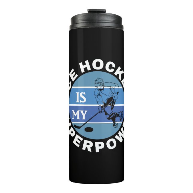 Bouteilles Isothermes Le hockey sur glace est ma superpuissance (Devant)