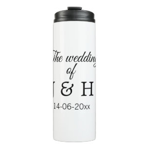 Bouteilles Isothermes Le mariage d'ajouter le nom du couple date de la l