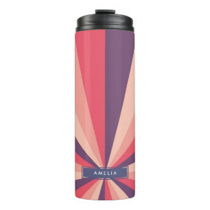 Bouteilles Isothermes Le monogramme pourpre et rose rougissent motif de