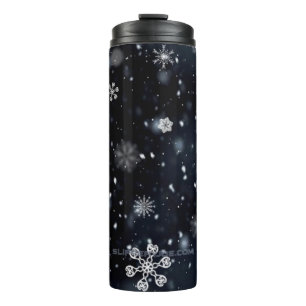 Bouteilles Isothermes Le Noël de SlipperyJoe, hiver magique paisible