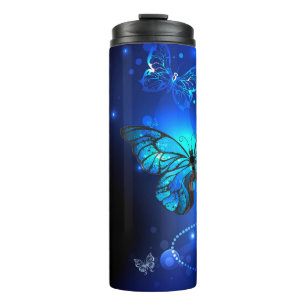 Bouteilles Isothermes Le papillon morpho dans l'Arrière - plan sombre