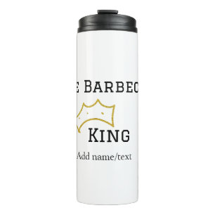 Bouteilles Isothermes Le roi du barbecue couronne nom texte cuisine meil