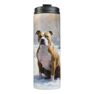 Bouteilles Isothermes Le Staffordshire Américain Laisser Neige Noël