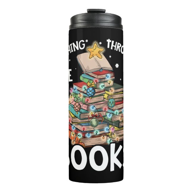 Bouteilles Isothermes Lecteur de lecture des fêtes de Noël Pajamas (Devant)