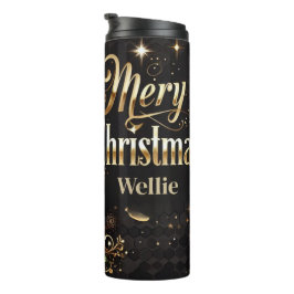 Bouteilles Isothermes Leopard Christmas Gold Personalized Tumbler