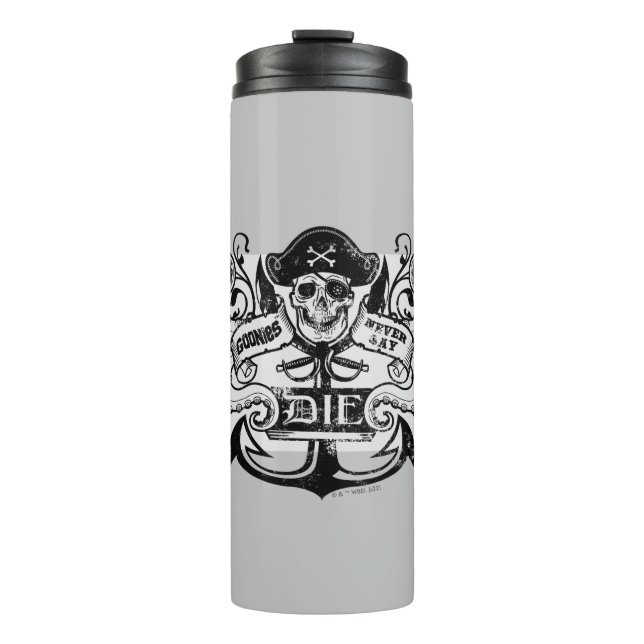Bouteilles Isothermes Les Goonies "Never Say Die" Pirate Ancre Badge (Devant)
