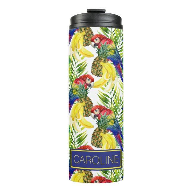 Bouteilles Isothermes Les perroquets et le fruit tropical | ajoutent (Devant)