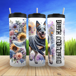 Bouteilles Isothermes L'étourdissement floral du chien de bétail austral