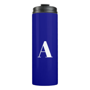 Bouteilles Isothermes Lettre initiale monogramme personnalisé bleu coba