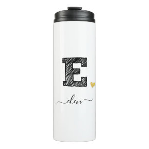 Bouteilles Isothermes LETTRE MONOGRAPHIQUE E RÉTROTOGRAPHIQUE, Tumbler t