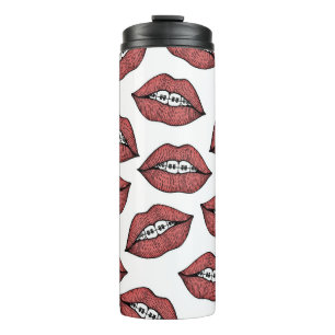 Bouteilles Isothermes Lèvres rouges mignonnes et illustration tirée pa