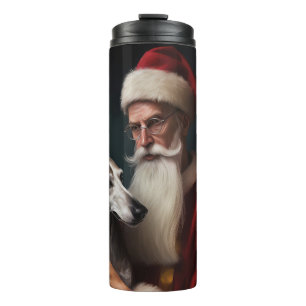 Bouteilles Isothermes Lévrier avec le Père Noël Festif Noël
