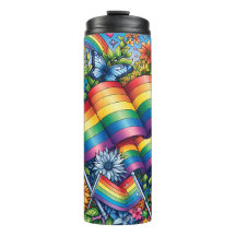 LGBTQIA+ Drapeaux de fierté, Arcs-en-ciel, Fleurs