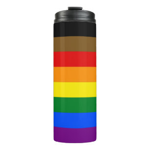 BOUTEILLES ISOTHERMES LGBTQIA PRIDE NOIR & BROWN RAINBOUR