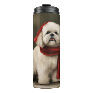 Bouteilles Isothermes Lhasa Apso Chien dans la neige Noël