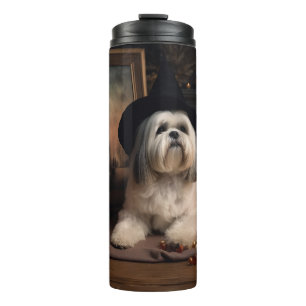Bouteilles Isothermes Lhasa Apso Citrouilles Halloween Épouvantable