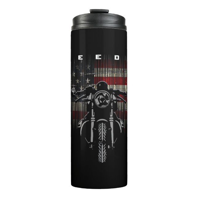Bouteilles Isothermes Liberté de la moto drapeau américain (Devant)
