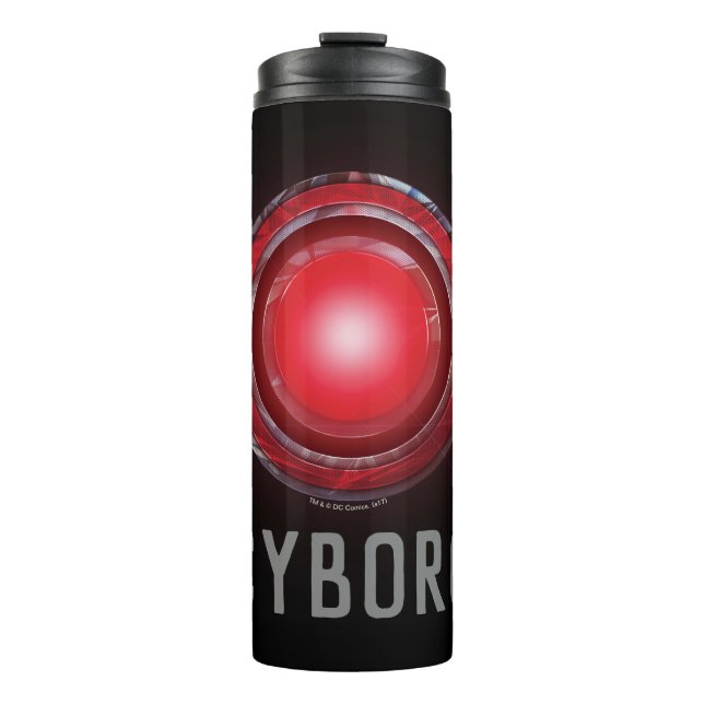 Bouteilles Isothermes Ligue de Justice | Symbole Cyborg brillant (Devant)