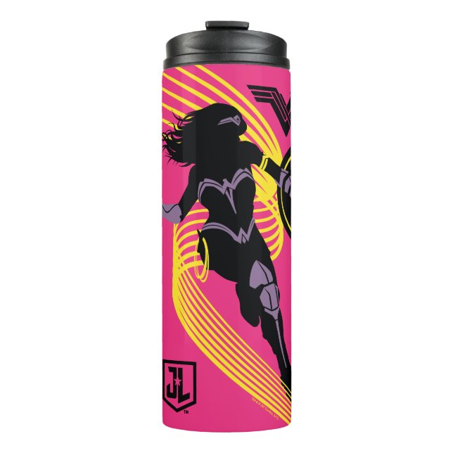 Bouteilles Isothermes Ligue de Justice | Wonder Woman Icon Silhouette (Devant)