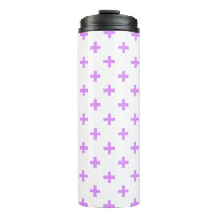Bouteilles Isothermes Lilac polka croise sur blanc