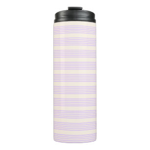 Bouteilles Isothermes Lilac violet et beige cinq bandes motif