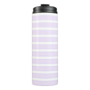 Bouteilles Isothermes Lilac violet et blanc cinq bandes motif