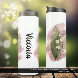 Bouteilles Isothermes Lily of the Valley Happiness Personnalisée